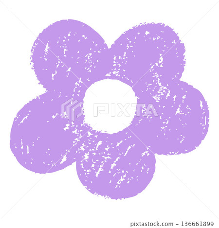 Lilac flower crayon texture vector icon, paper cut out shape, chamomile, blossom daisy plant, floral design element Lilac flower crayon texture vector icon, paper cut out shape, chamomile, blossom daisy plant, floral design element 136661899