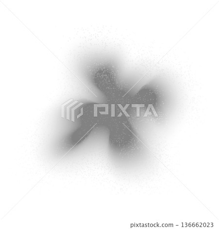 Abstract gray gradient blob with a grainy effect. Y2K. Dotted textured pattern. Paint splatter, halftone noise. Vector illustration. Isolated background. Abstract gray gradient blob with a grainy effect. Y2K. Dotted textured pattern. Paint splatter, halftone noise. Vector illustration. Isolated background. 136662023