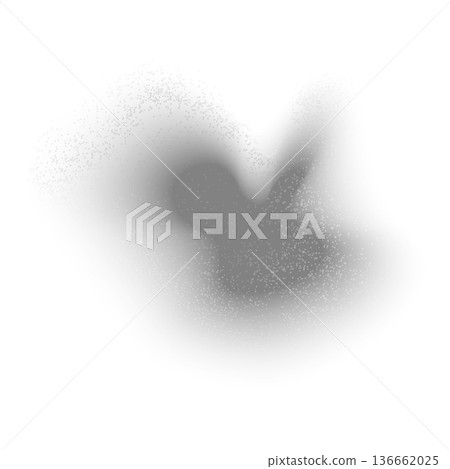Gray spray paint spot blurred gradient noise gradation, abstract grainy blob shape monochrome vector design element Gray spray paint spot blurred gradient noise gradation, abstract grainy blob shape monochrome vector design element 136662025