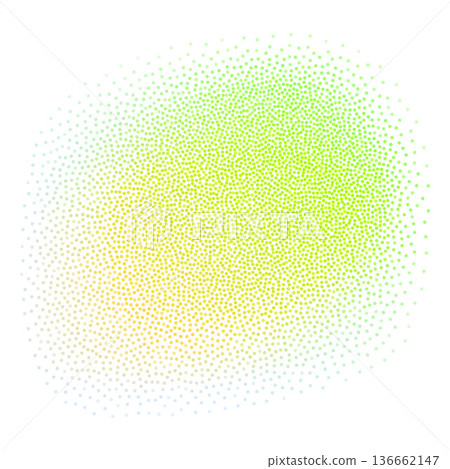 A circular gradient noise shape in yellow and green colors. A circular gradient noise shape in yellow and green colors. 136662147