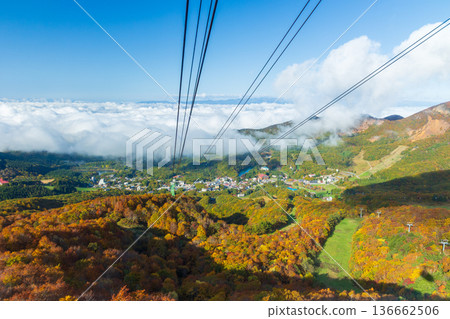 Autumn in Yamagata Zao - View of autumn leaves from the Zao Central Ropeway 136662506