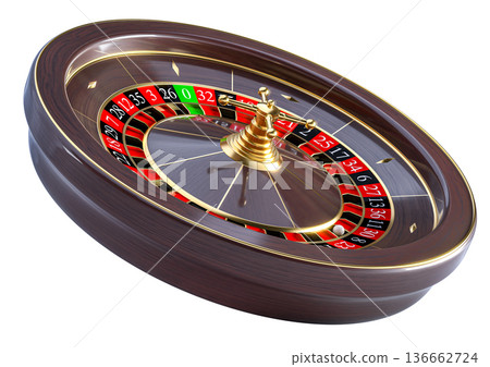 3d Roulette wheel spinning transparent background 3d Roulette wheel spinning transparent background 136662724