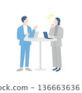 Business people having a standing meeting 136663636