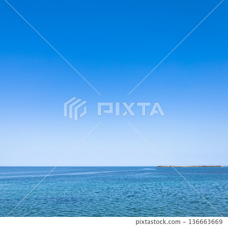 The Sea of Japan seen from the coast of Kasumi, Kami Town, Hyogo Prefecture in the San'in region in spring The Sea of Japan seen from the coast of Kasumi, Kami Town, Hyogo Prefecture in the San'in region in spring 136663669