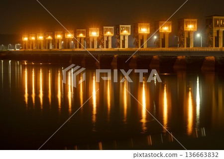 Bicycle path along the Geumgang River Bicycle path along the Geumgang River 136663832
