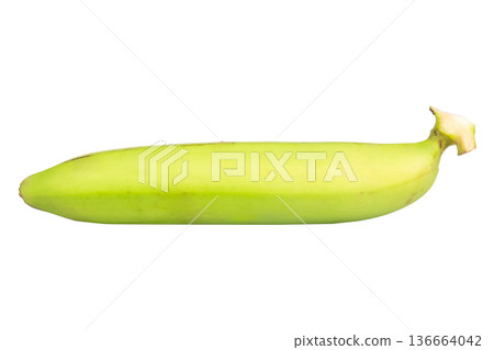 banana green slice cut unripe isolated on white background banana green slice cut unripe isolated on white background 136664042