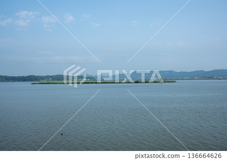 Bicycle path along the Geumgang River Bicycle path along the Geumgang River 136664626