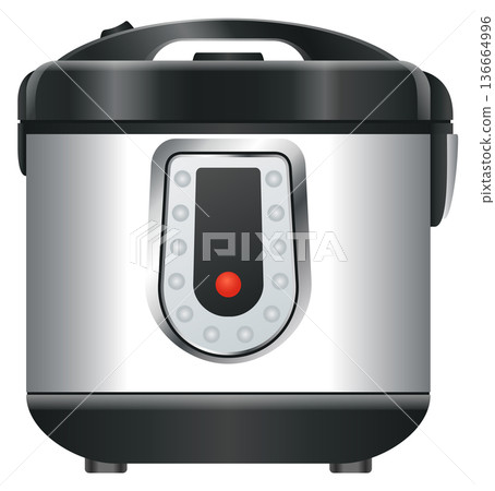 Thermal cooker. Realistic vacuum flask electric pot Thermal cooker. Realistic vacuum flask electric pot 136664996