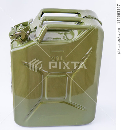 Jerry Can for Fuel Storage on white background Jerry Can for Fuel Storage on white background 136665367