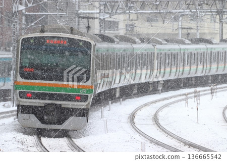 [JU] 冬季上野東京線 E231系列車（宇都宮線→東海道線直達） 136665542