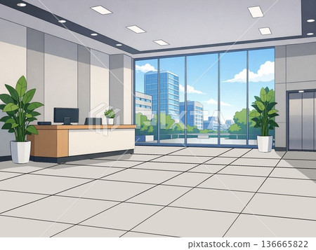 Office building lobby Office building lobby 136665822