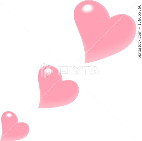 Pink puffy heart 136665866