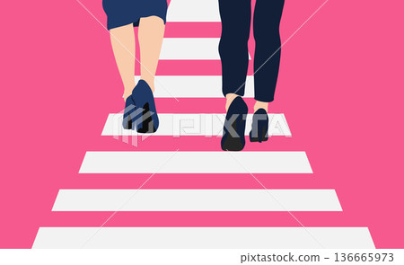 一位充滿希望的新晉女企業家的插圖 136665973