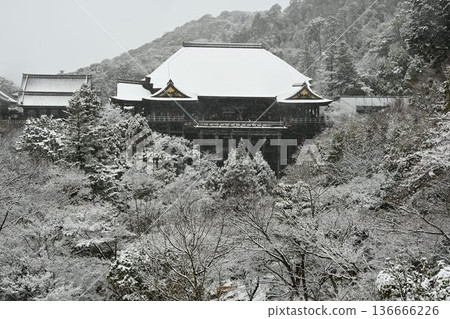 世界文化遺產,京都東山,清水寺,雪景 世界文化遺產,京都東山,清水寺,雪景 136666226