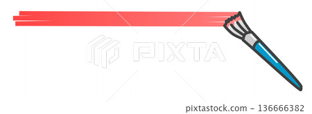 用畫筆塗抹彩色水性顏料和油性顏料的插圖 用畫筆塗抹彩色水性顏料和油性顏料的插圖 136666382