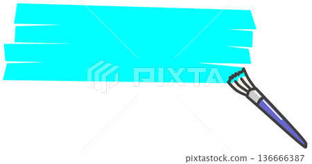 用畫筆塗抹彩色水性顏料和油性顏料的插圖 用畫筆塗抹彩色水性顏料和油性顏料的插圖 136666387