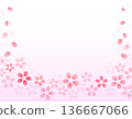 Spring illustration material: Beautiful frame with cherry blossoms falling 2 Spring illustration material: Beautiful frame with cherry blossoms falling 2 136667066