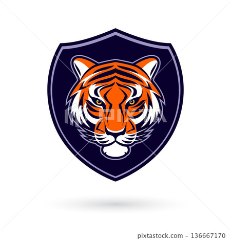 Tiger Mascot Logo Tiger Mascot Logo 136667170