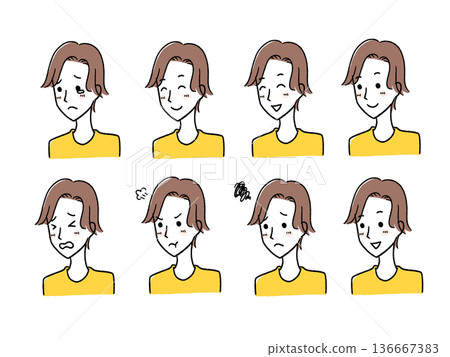 男性面部表情的8種變化 男性面部表情的8種變化 136667383