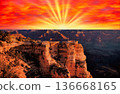 Beautiful sunset view of the Grand Canyon 136668165
