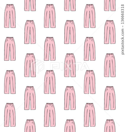 Vector seamless pattern of hand drawn skirt 136668318