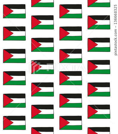 Vector seamless pattern of Palestine flag Vector seamless pattern of Palestine flag 136668325