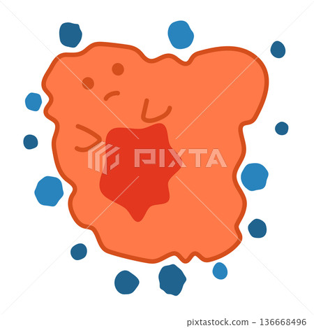 Cute cell under oxidative stress 136668496