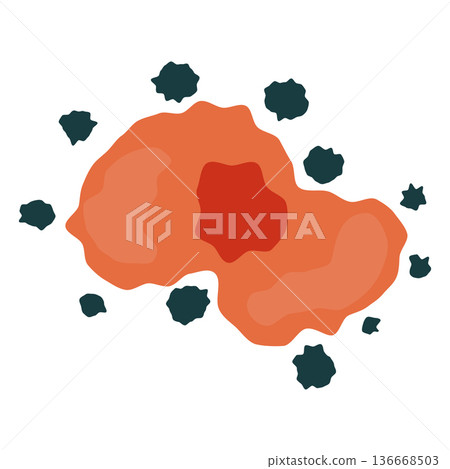Cell oxidative stress after free radicals attack 136668503