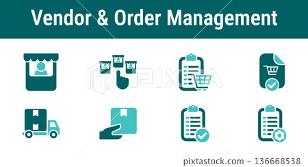 Vendor and Order Management Icons 136668538