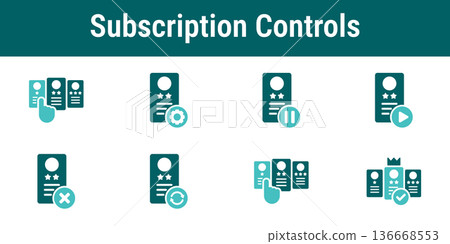 Subscription Control and Status Icons Subscription Control and Status Icons 136668553