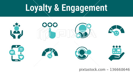 Customer Loyalty and Engagement Icons 136668646