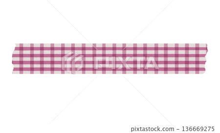Masking tape check (pink) 136669275