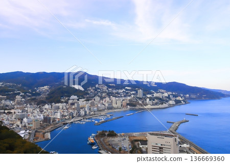 Atami city seen from Atami Castle Atami city seen from Atami Castle 136669360