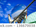 Blue sky, convex mirror, reflection, through the fence, everyday scenery Blue sky, convex mirror, reflection, through the fence, everyday scenery 136670038