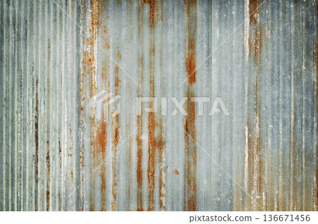 Old zinc wall texture background, rusty on galvanized metal panel sheeting. Old zinc wall texture background, rusty on galvanized metal panel sheeting. 136671456