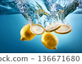 檸檬在水中滋滋作響 136671680
