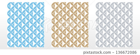 Set of abstract geometric patterns. Seamless vector backgrounds. Colored ornaments Graphic modern patterns Simple lattice graphic design 136672086