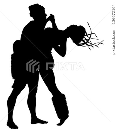 Silhouette of Man and Woman Dancing Silhouette of Man and Woman Dancing 136672164