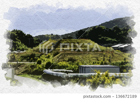 岡山縣岡山市藏山5號墓瀨無古墳水彩畫 岡山縣岡山市藏山5號墓瀨無古墳水彩畫 136672189