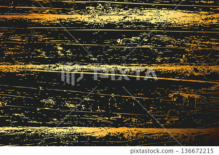 Grunge Golden Wooden Plank Background 136672215