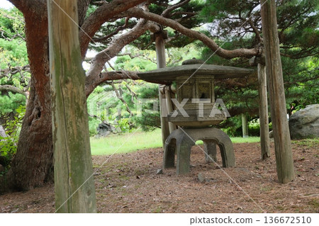 A lantern found in a Japanese garden A lantern found in a Japanese garden 136672510