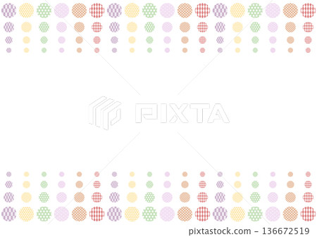 Colorful Japanese pattern dot background 136672519