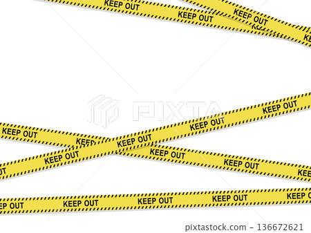 禁止入內警告圖片，路障膠帶，施工或犯罪現場風格向量背景 136672621