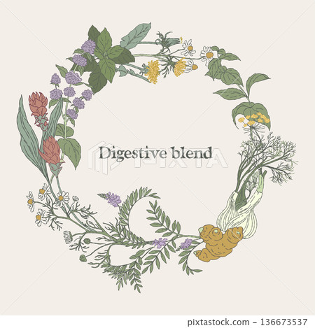 Digestive Herbal Blend Botanical Wreath Digestive Herbal Blend Botanical Wreath 136673537