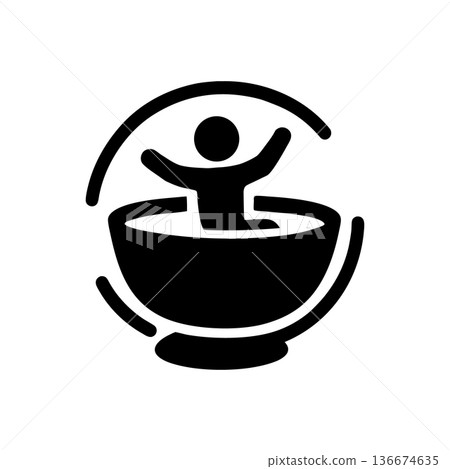 Spinning Teacup Fairground Ride Icon 136674635