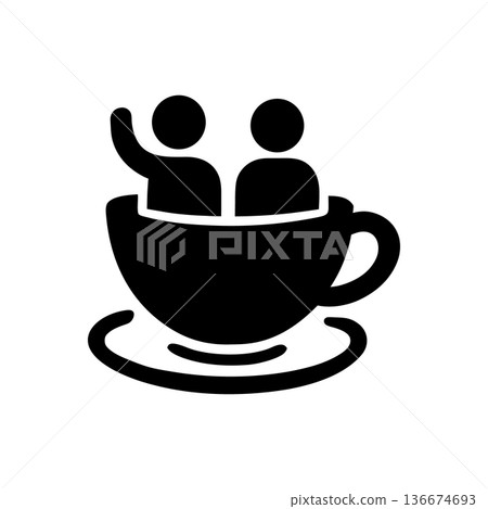 Spinning Teacup Amusement Ride Icon Spinning Teacup Amusement Ride Icon 136674693