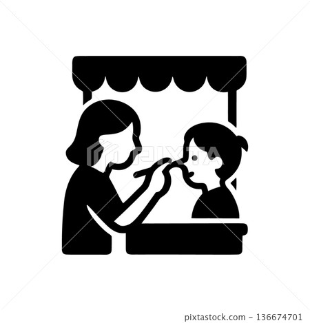 Artistic Carnival Face Painting Icon Artistic Carnival Face Painting Icon 136674701