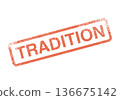 Rustic Tradition Word Mark Stamp for Celebrating Cultural Heritage and Enduring Customs 136675142
