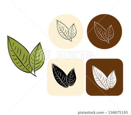 Neem tea leaf silhouette Cafe logotype hand drawn illustration. Vector graphic line ink art. Perfect for cafe logo, branding, packaging, labels, and modern decor design. Neem tea leaf silhouette Cafe logotype hand drawn illustration. Vector graphic line ink art. Perfect for cafe logo, branding, packaging, labels, and modern decor design. 136675195
