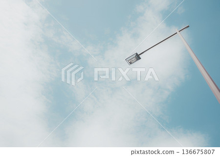 Street lights and blue sky (with copy space) Street lights and blue sky (with copy space) 136675807
